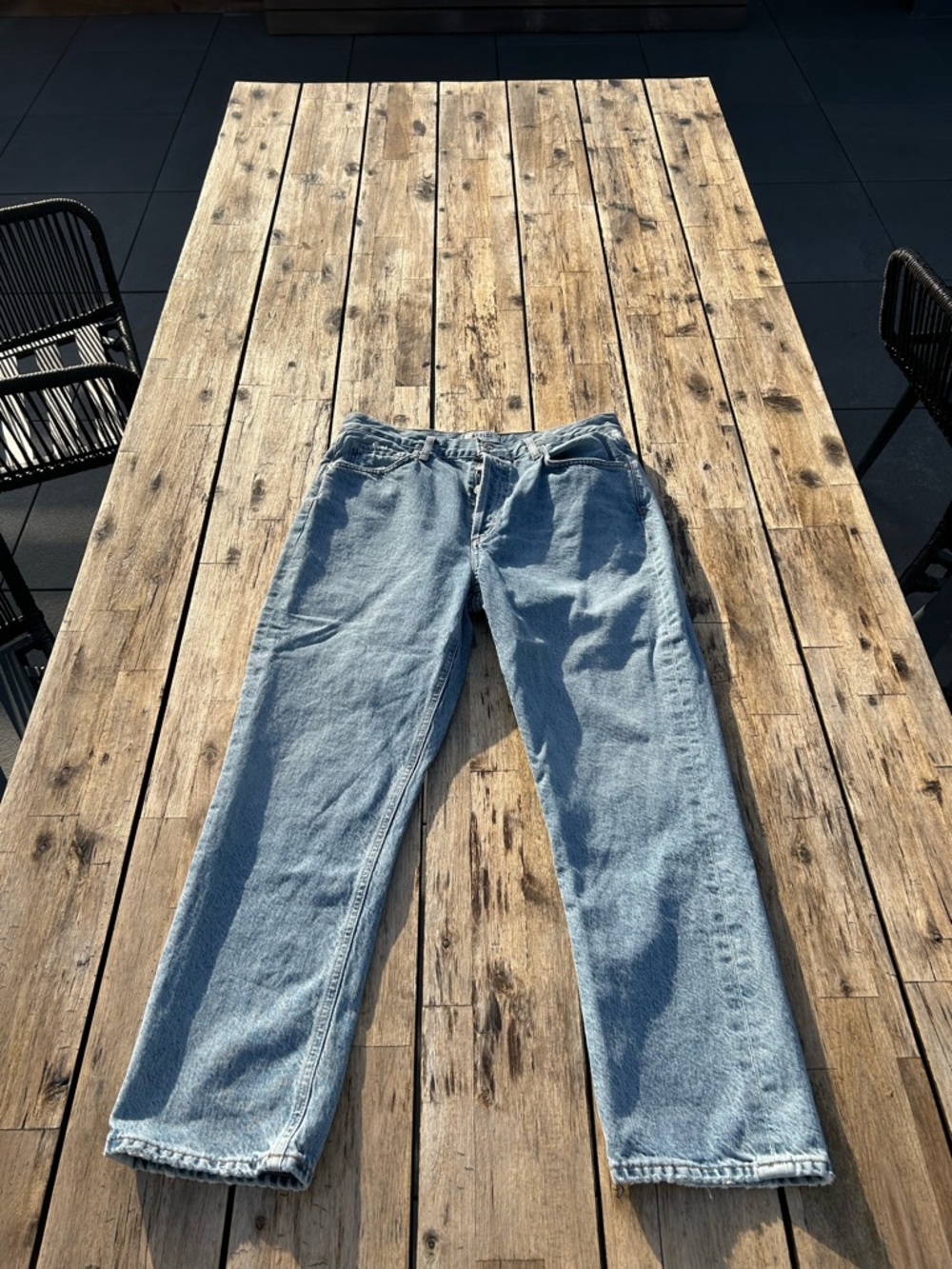 Agolde Relaxed Light Wash Denim Jeans | Size 29